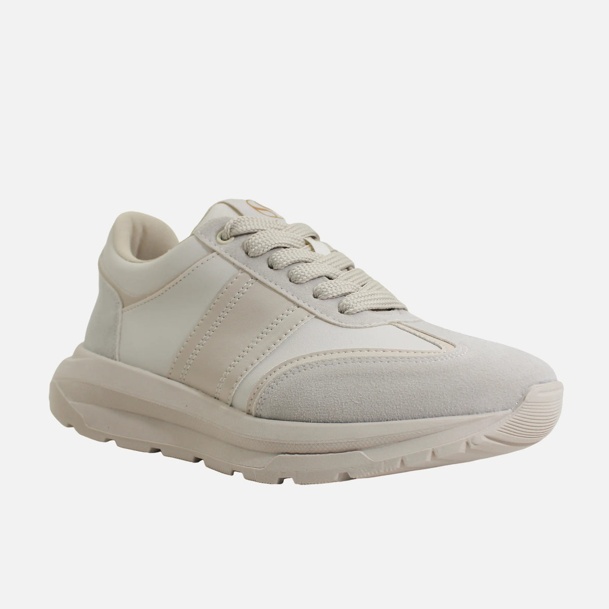 Tenis con plataforma laurel de sintético para mujer - Beige