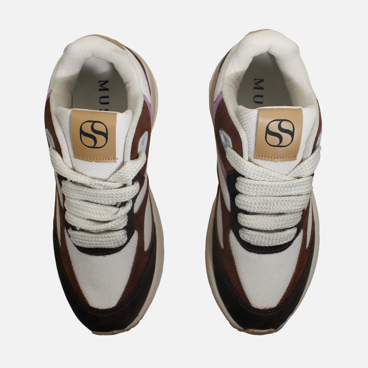 Tenis con plataforma stella de sintético para mujer - Café