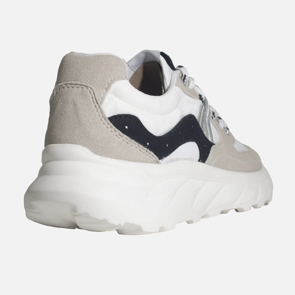 Tenis con plataforma iraia de sintético para mujer - Blanco