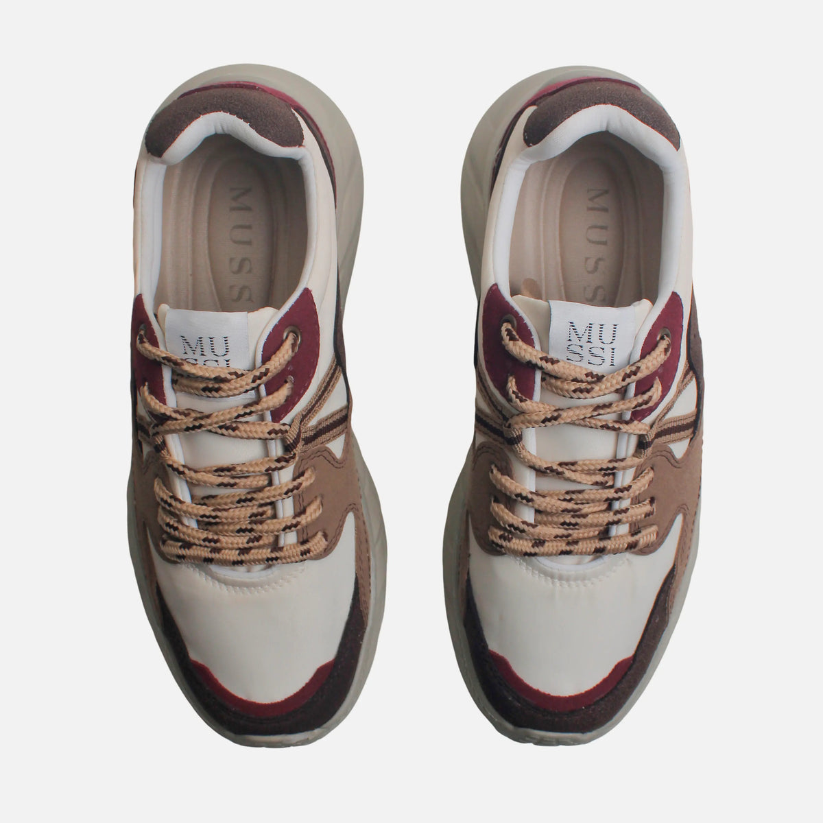 Tenis con plataforma iraia de sintético para mujer - Café