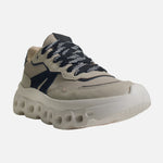 Tenis con plataforma huyana de cuero para mujer - Gris