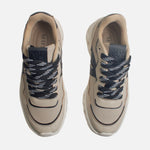 Tenis con plataforma huyana de cuero para mujer - Gris