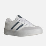 Tenis con plataforma jaral de cuero para mujer - Blanco