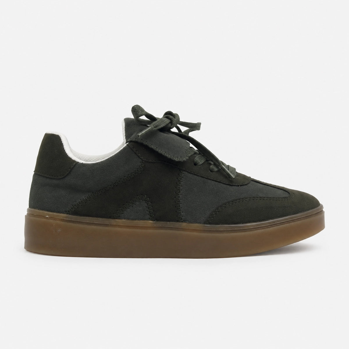 Tenis con plataforma nina de textil para mujer - Verde
