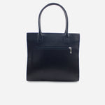 Cartera grere de cuero para mujer - Negro