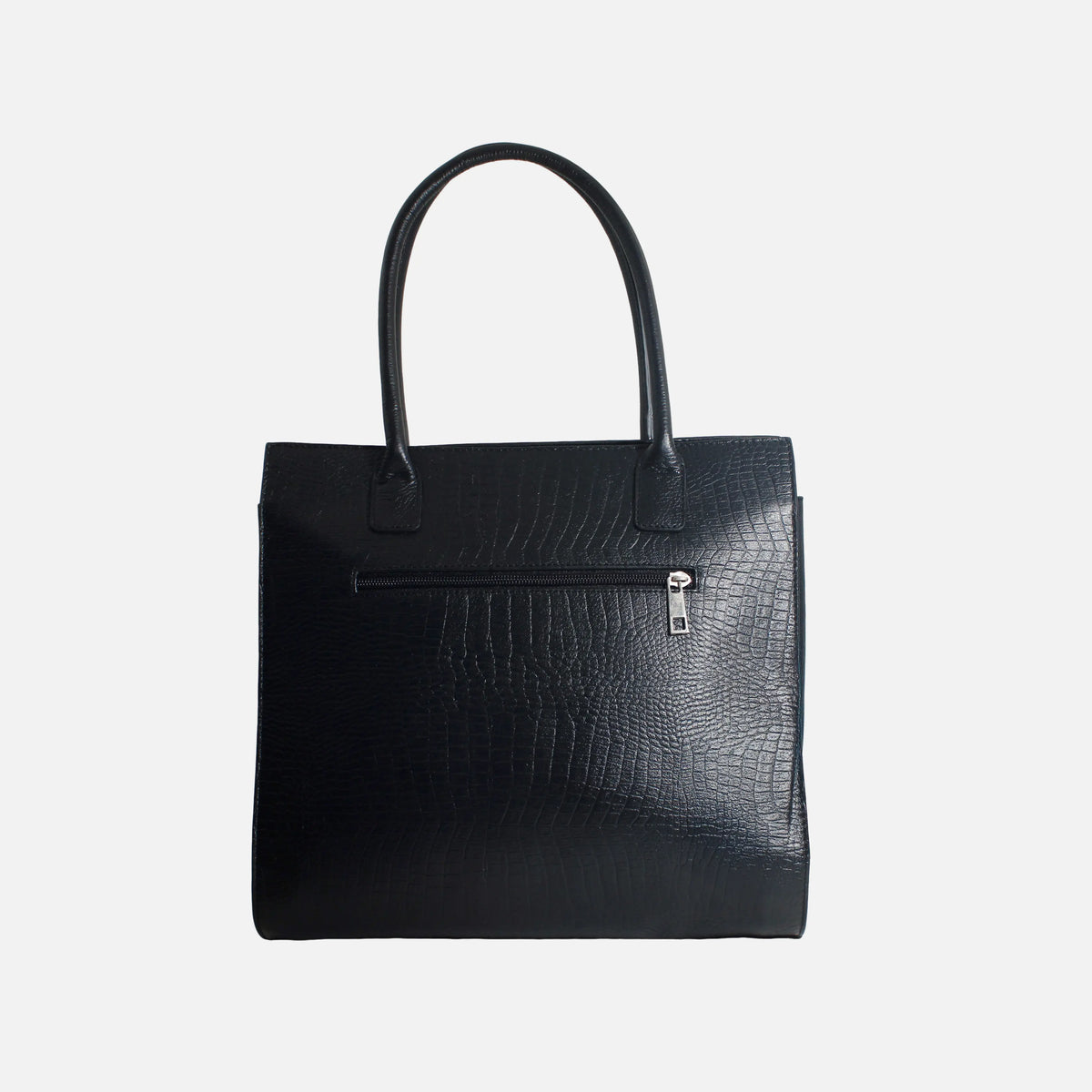 Cartera grere de cuero para mujer - Negro