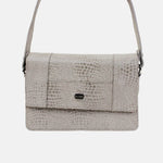 Bolso manos libres mirak de cuero para mujer - Gris