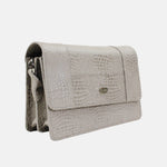 Bolso manos libres mirak de cuero para mujer - Gris