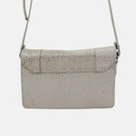 Bolso manos libres mirak de cuero para mujer - Gris