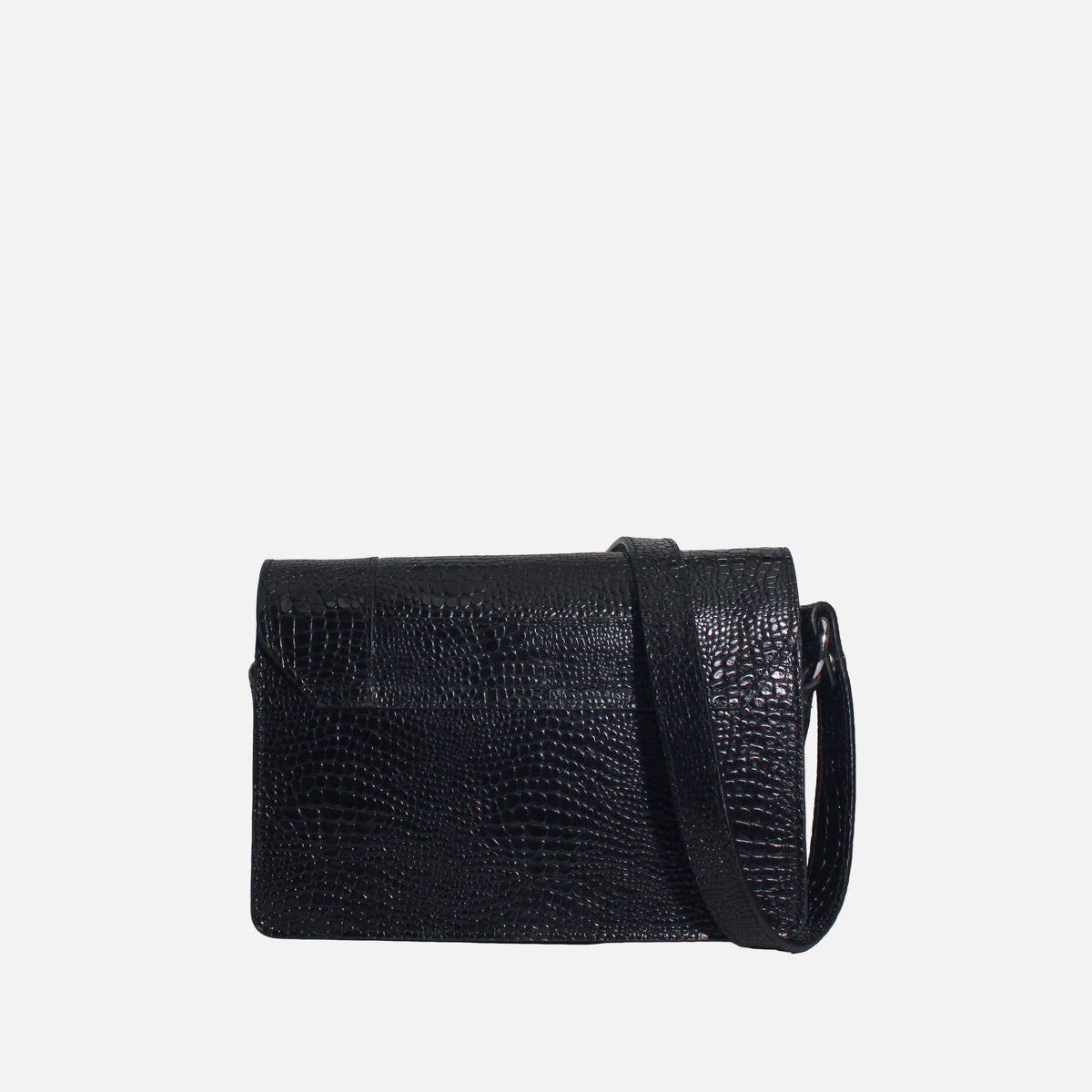 Bolso manos libres mirak de cuero para mujer - Negro