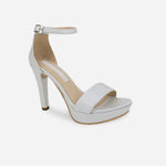 Sandalia tacon plataforma midori de sintético para mujer - Plata