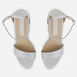Sandalia tacon plataforma midori de sintético para mujer - Plata