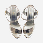 Sandalia tacon plataforma fadove de cuero para mujer - Bronce