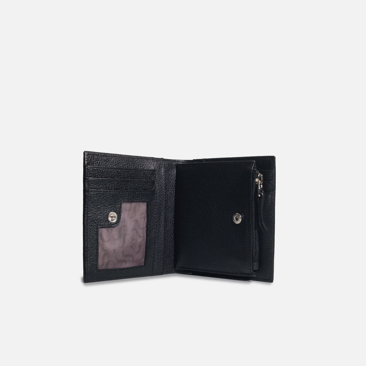 Billetera niebla de cuero para mujer - Negro