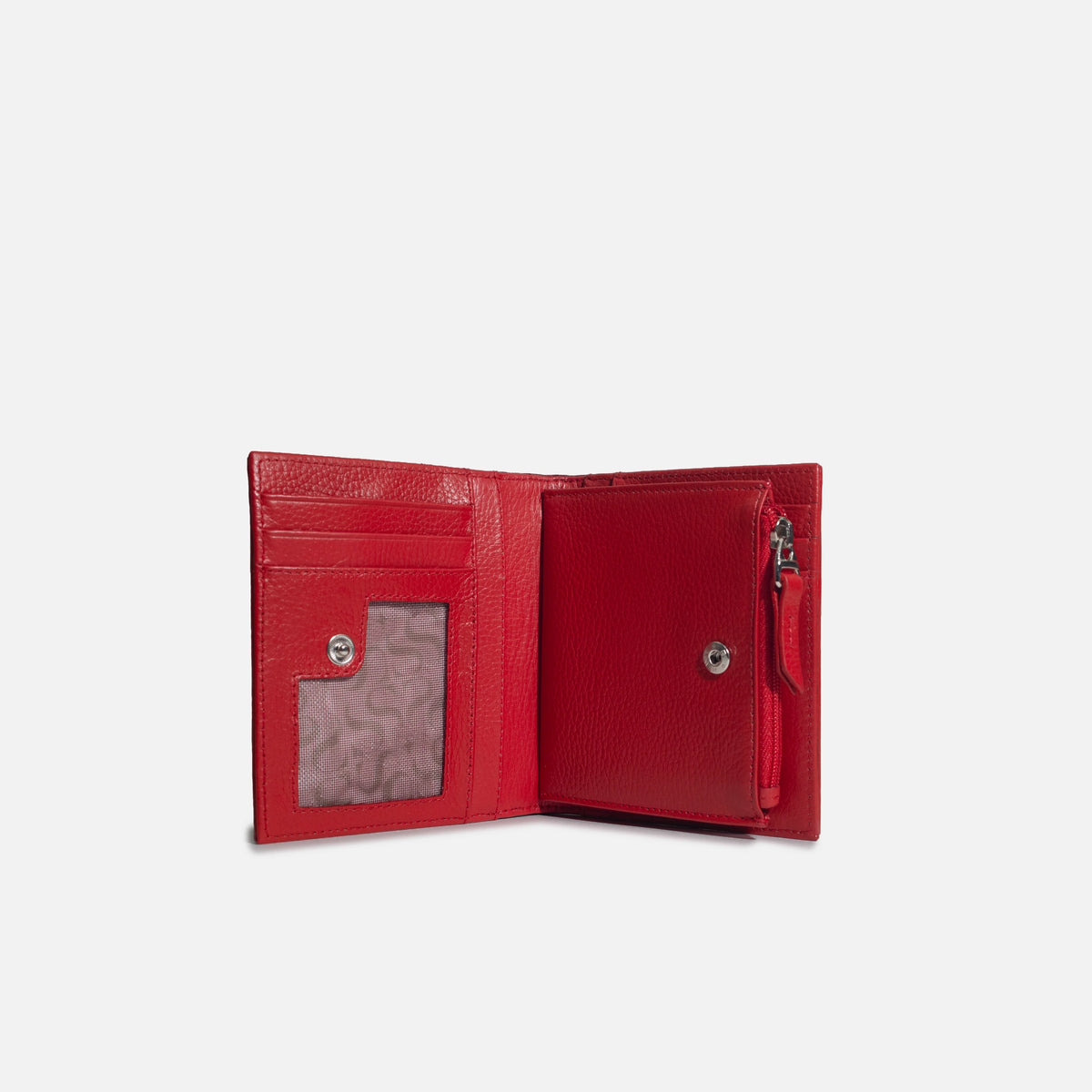 Billetera niebla de cuero para mujer - Rojo