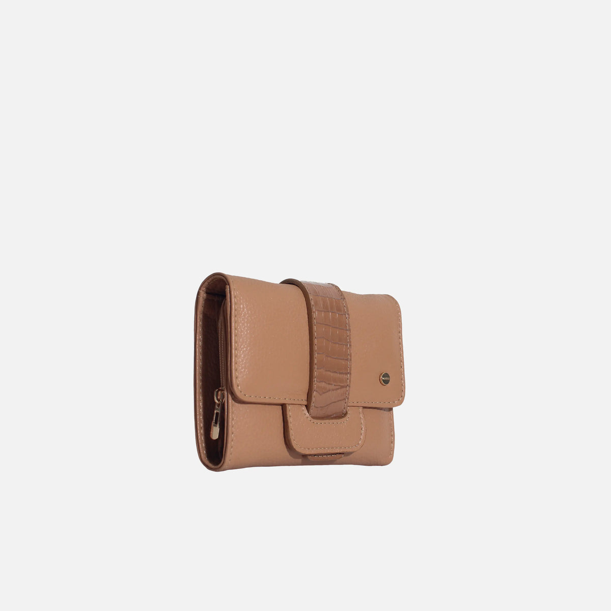 Billetera mine de cuero para mujer - Miel