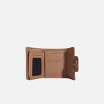 Billetera mine de cuero para mujer - Miel