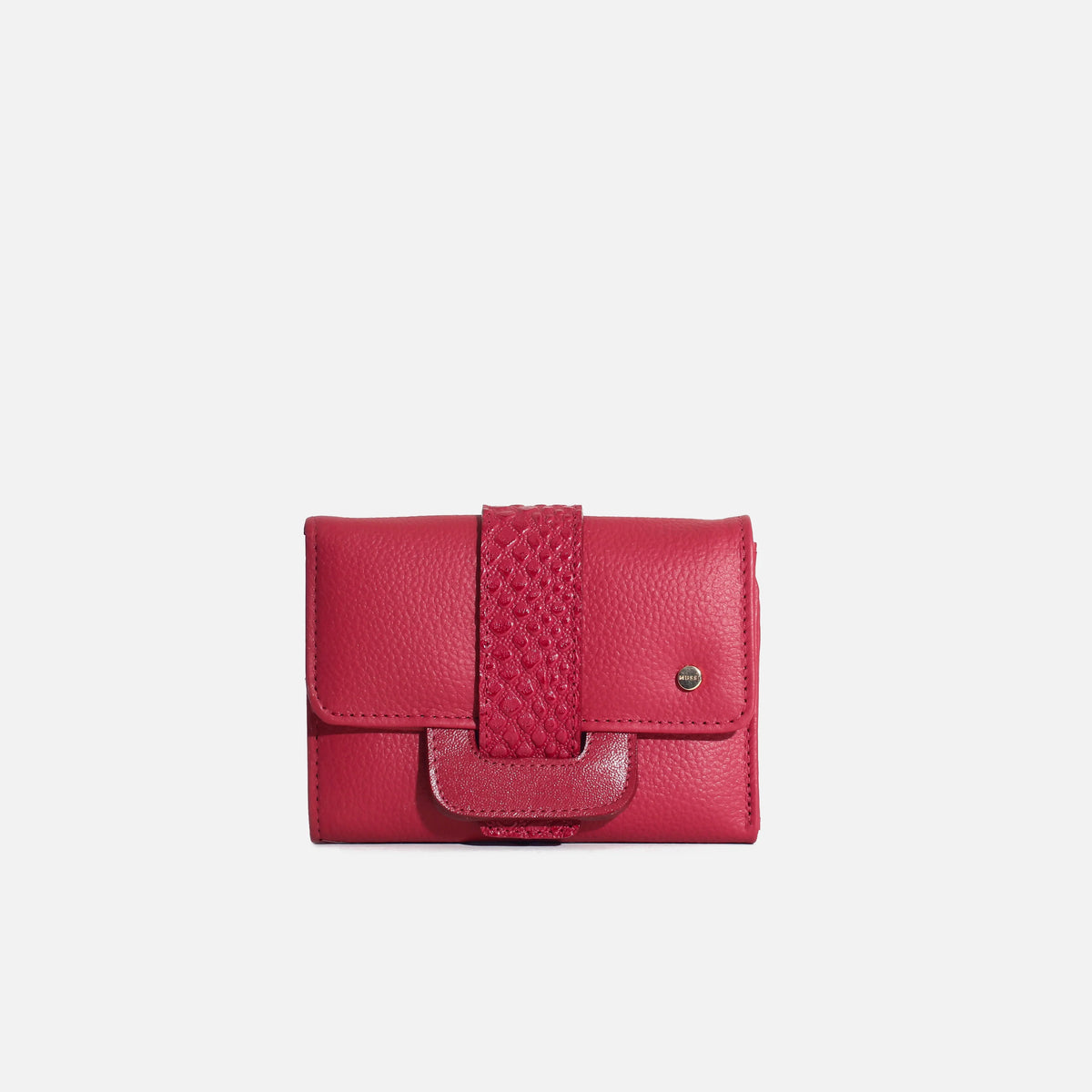 Billetera mine de cuero para mujer - Rojo