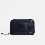 Billetera liona de cuero para mujer - Negro