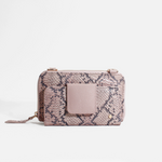 Billetera liona de cuero para mujer - Nude