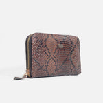 Billetera talina de cuero para mujer - Café