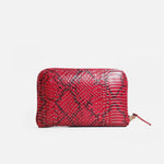 Billetera talina de cuero para mujer - Rojo