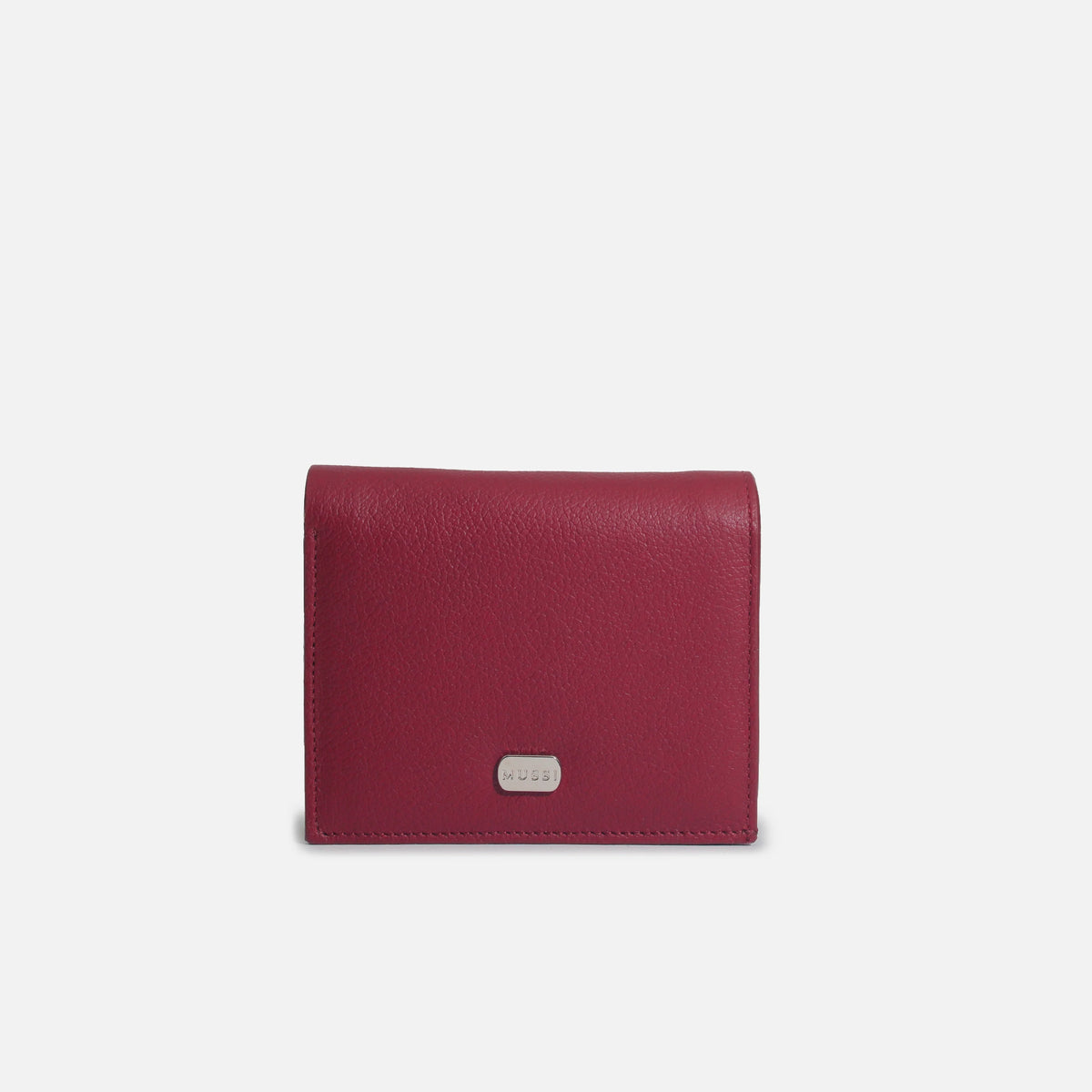 Billetera saira de cuero para mujer - Rojo
