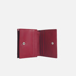 Billetera saira de cuero para mujer - Rojo