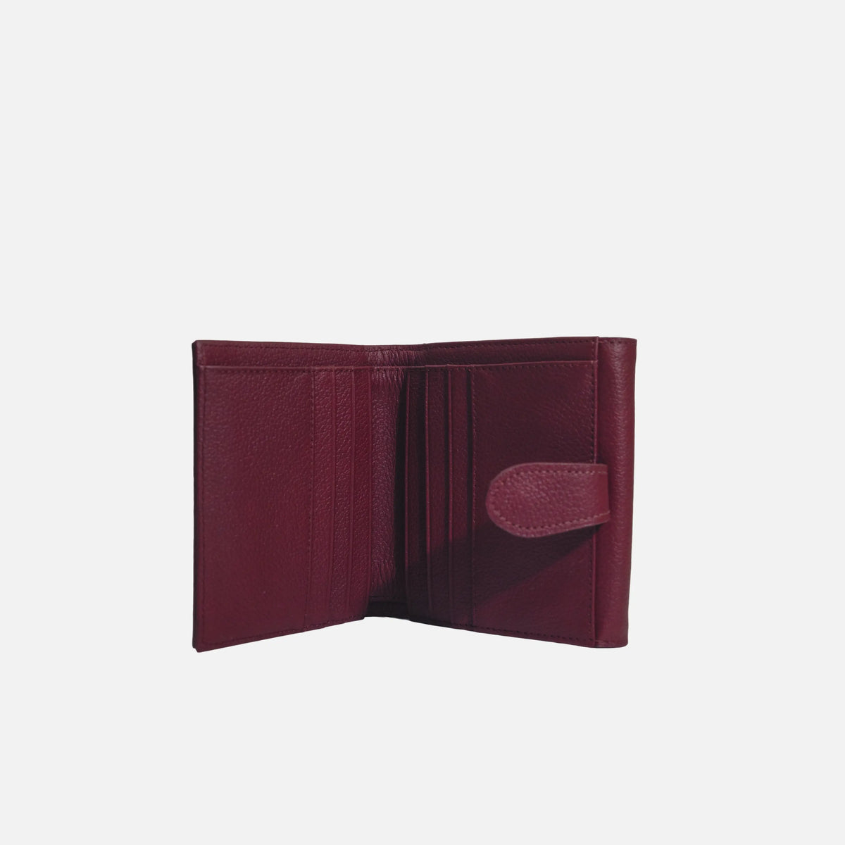 Billetera kaia de cuero para mujer - Rojo