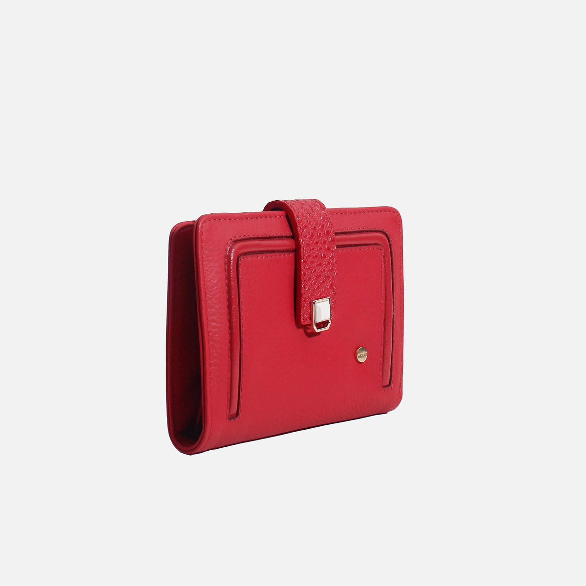 Billetera nayra de cuero para mujer - Rojo