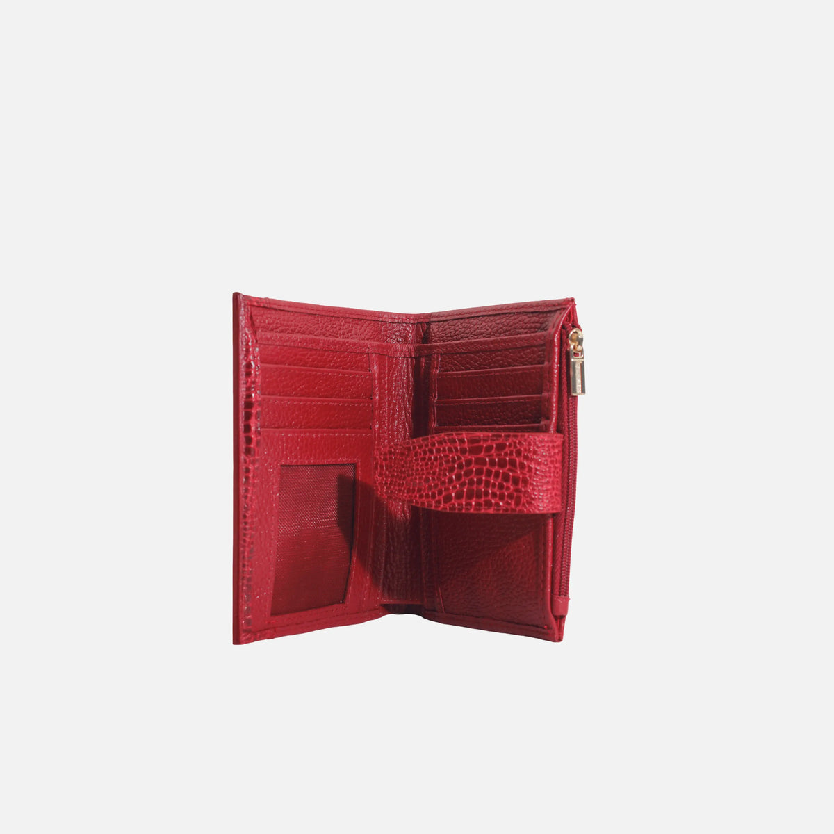 Billetera alani de cuero para mujer - Rojo