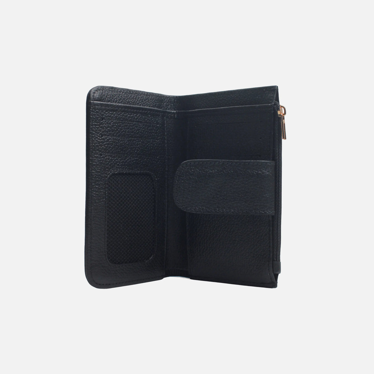 Billetera gala de cuero para mujer - Negro