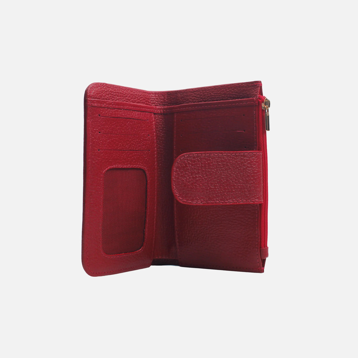 Billetera gala de cuero para mujer - Rojo