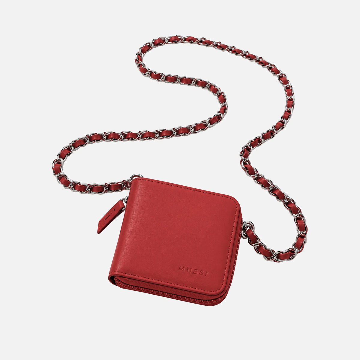 Billetera margherita de cuero para mujer - Rojo