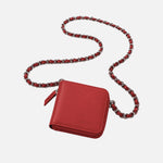 Billetera margherita de cuero para mujer - Rojo