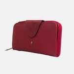 Billetera matilde de cuero para mujer - Rojo