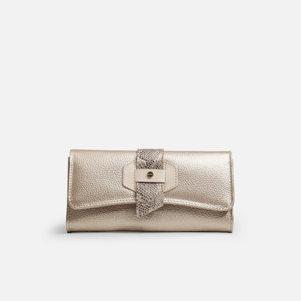 Billetera ilen de cuero para mujer - Almendra