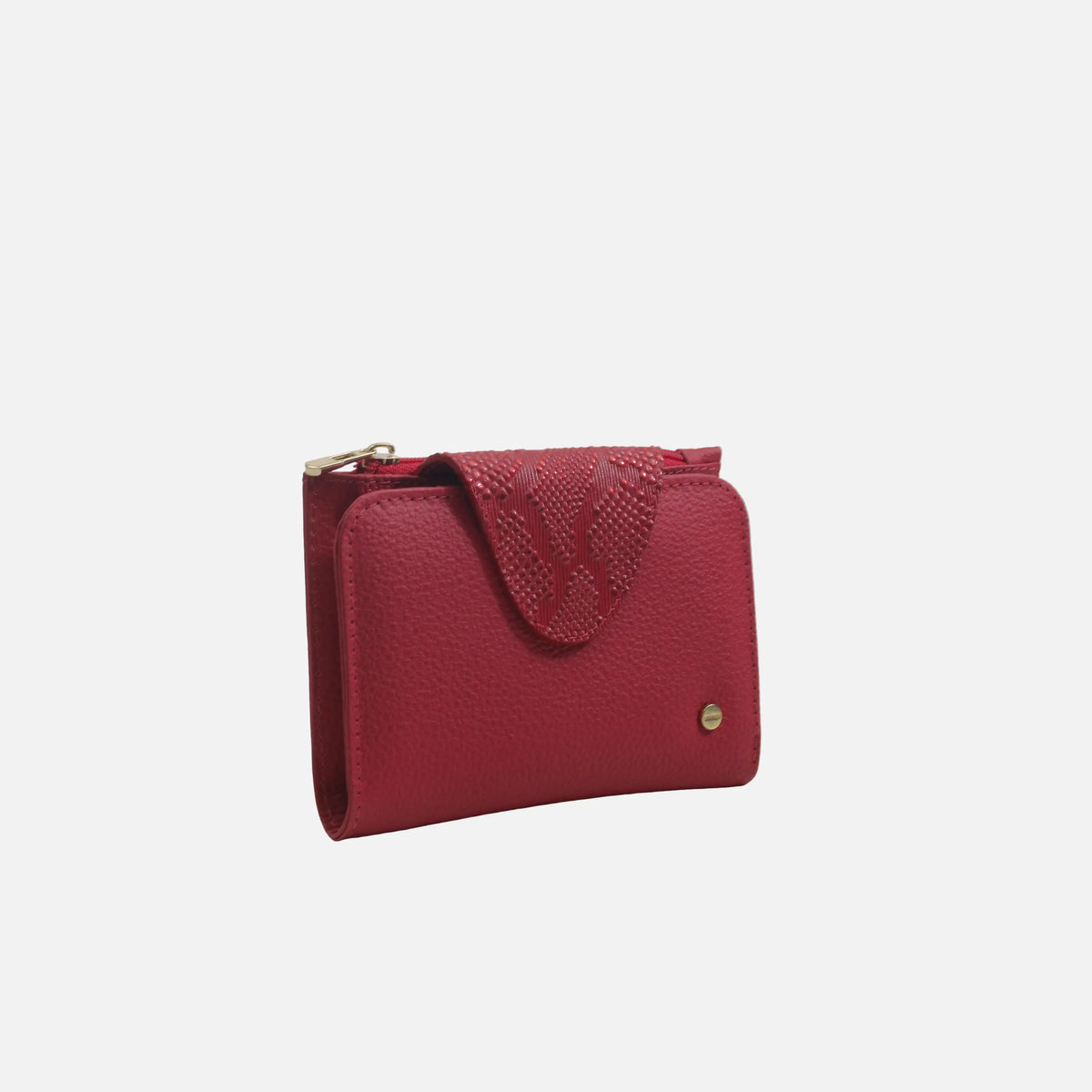Billetera kamil de cuero para mujer - Rojo