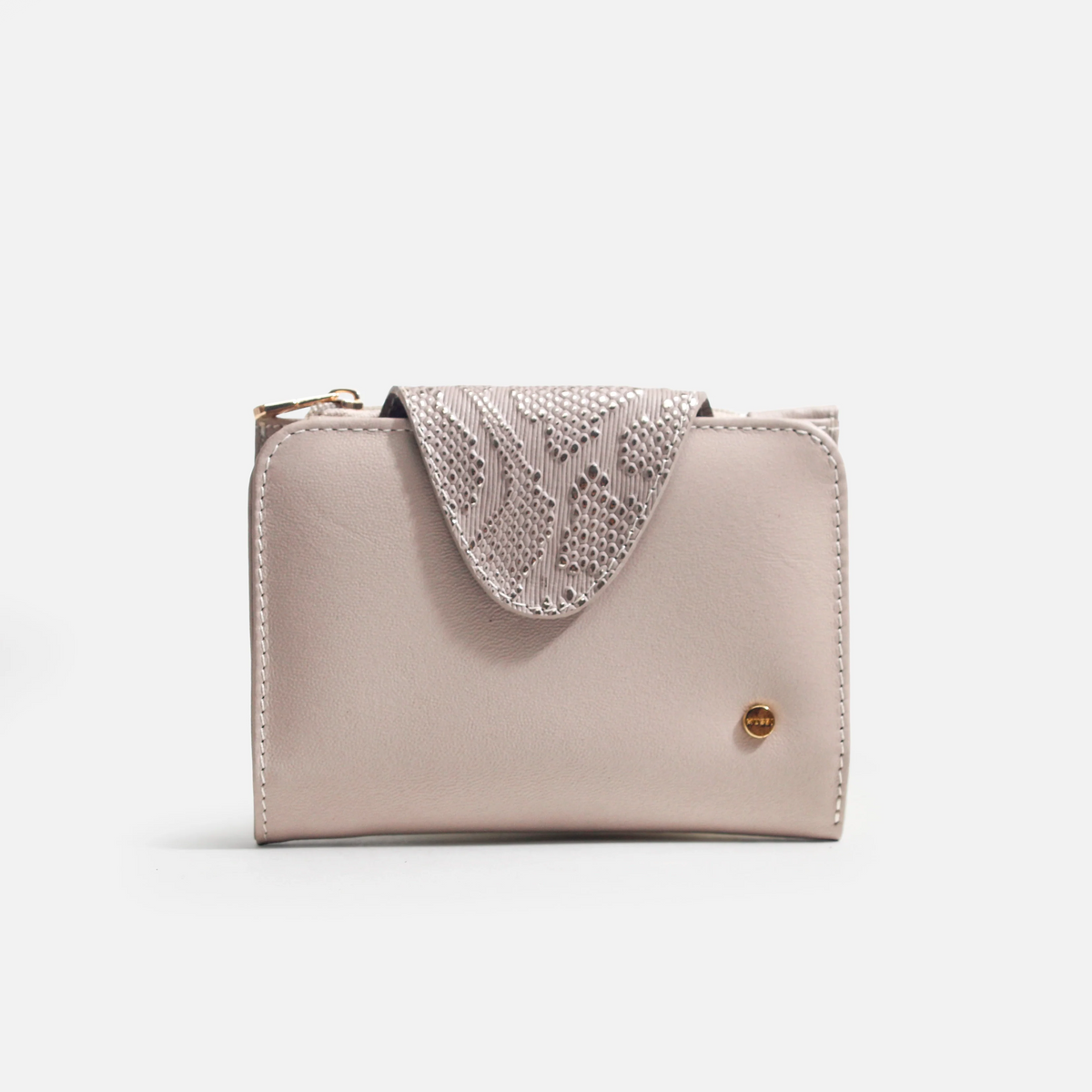 Billetera kamil de cuero para mujer - Taupe