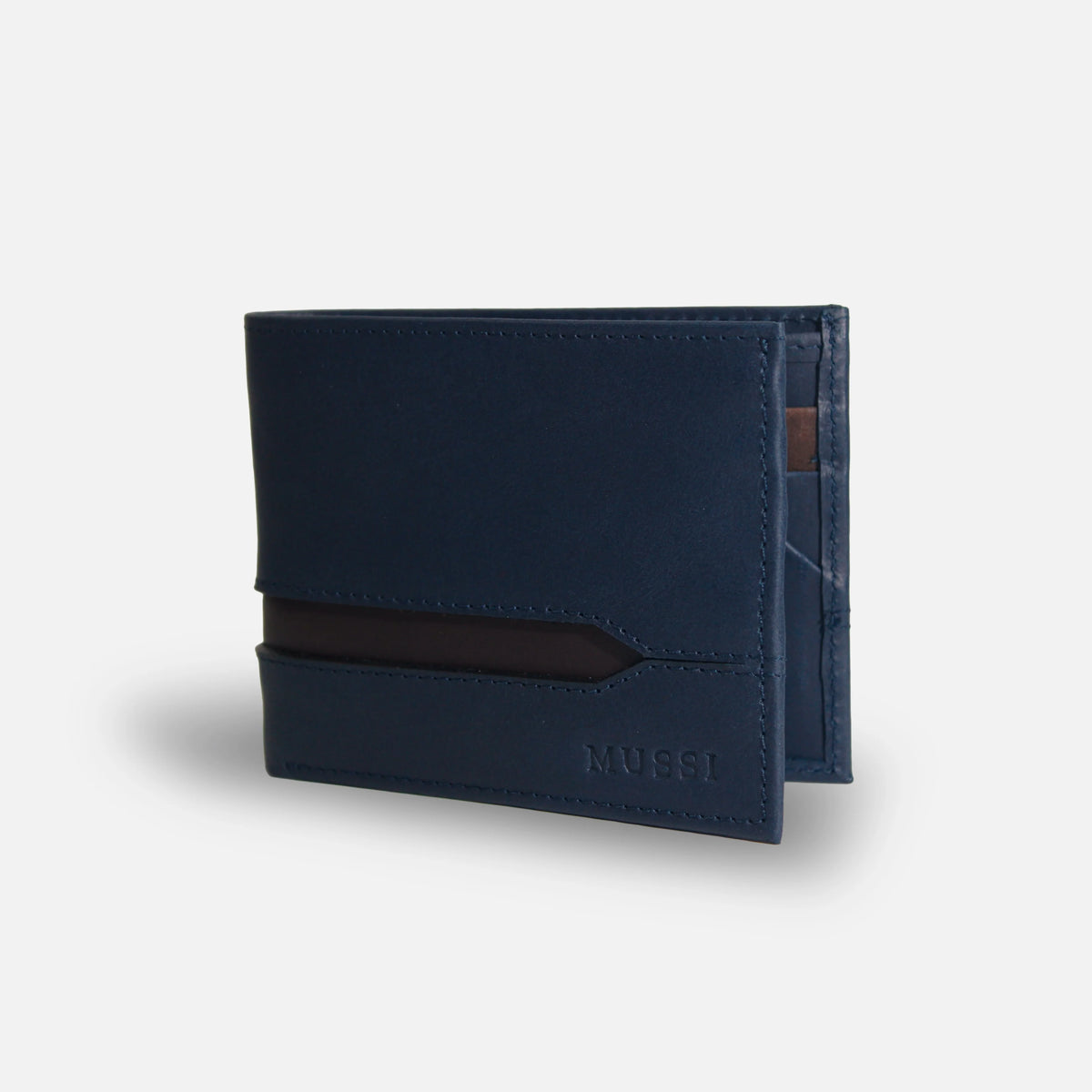 Billetera rocco de cuero para hombre - Azul