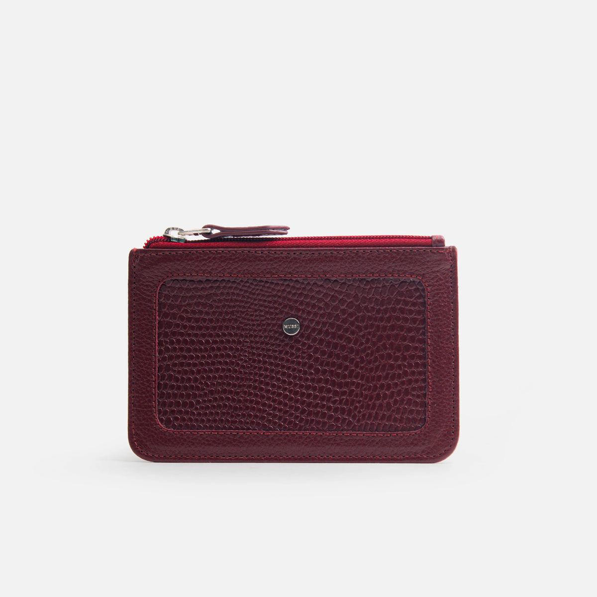 Billetera brisa de cuero para mujer - Vino