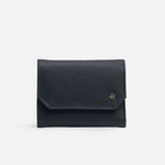 Billetera jazmin de cuero para mujer - Negro