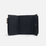 Billetera jazmin de cuero para mujer - Negro