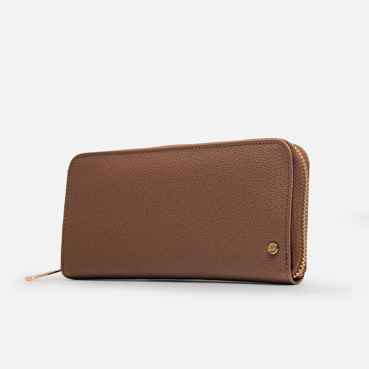 Billetera gardenia de cuero para mujer - Miel
