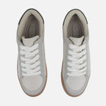 Tenis electro de cuero para mujer - Gris