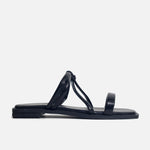 Sandalia plana orazia de sintético para mujer - Negro