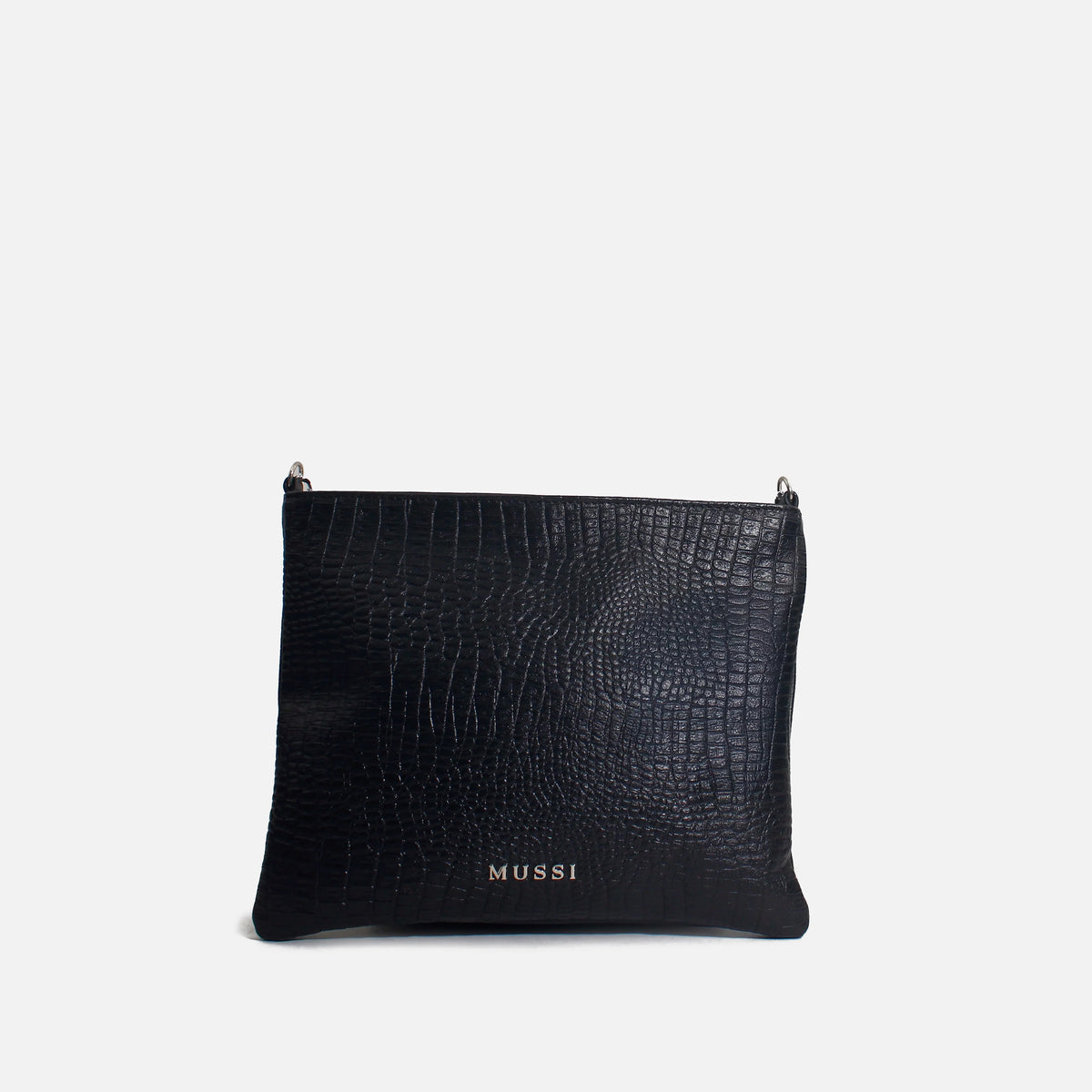 Bolso manos libres deniz de cuero para mujer - Negro