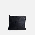 Bolso manos libres deniz de cuero para mujer - Negro