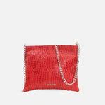 Bolso manos libres deniz de cuero para mujer - Rojo