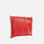 Bolso manos libres deniz de cuero para mujer - Rojo
